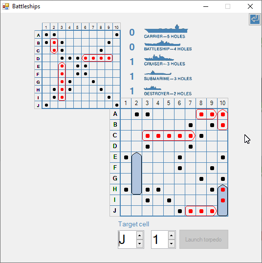 BattleShips Windows Desktop Game