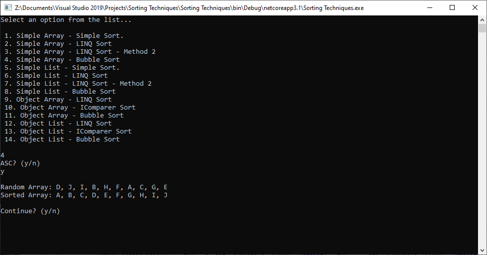 VB.Net - Sorting Techniques