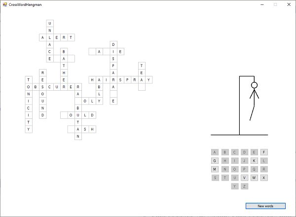 CrosswordHangman Windows Desktop Game