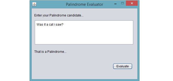 Palindrome Evaluator - Windows Desktop Game