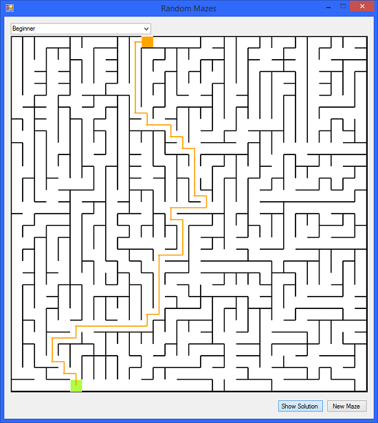 Random Mazes Windows Desktop Game