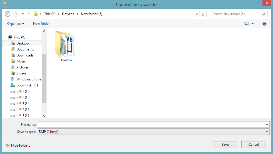 VB.Net - SaveFileDialog