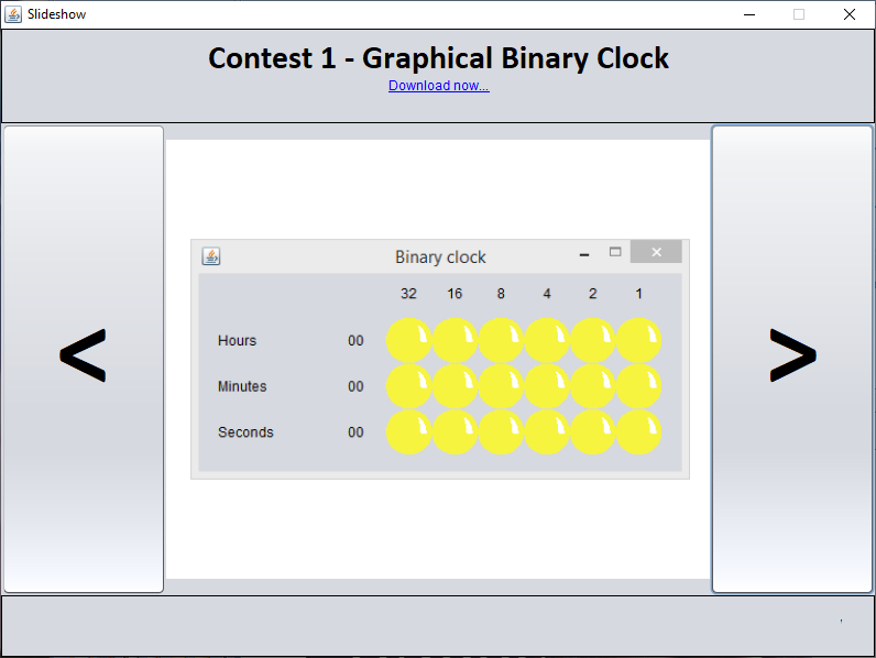 Java - Binary Clock