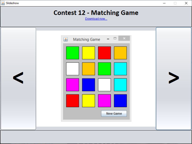 Java - Matching Game