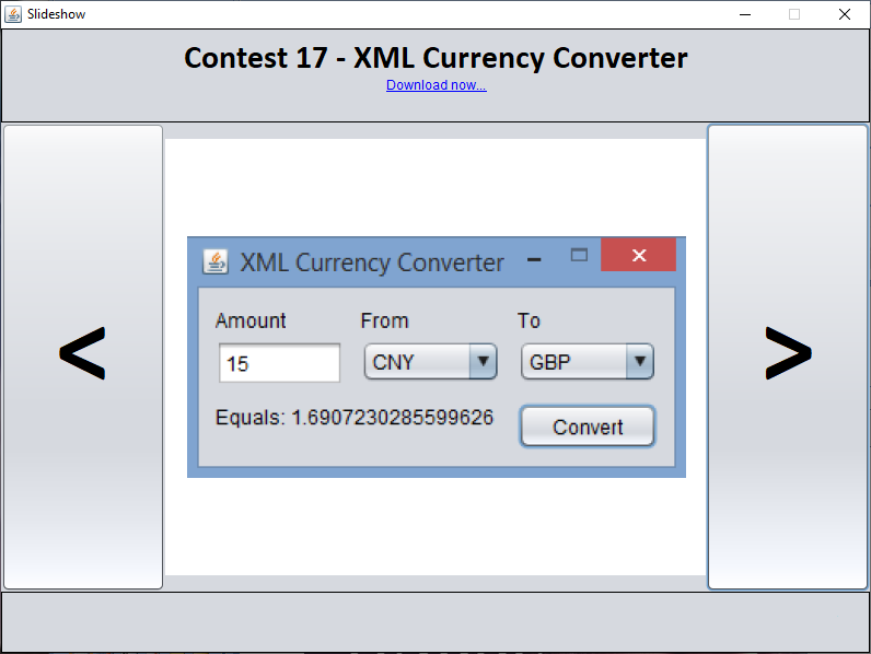 Java - XML Currency Converter