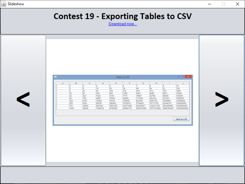Java - Exporting Tables to CSV