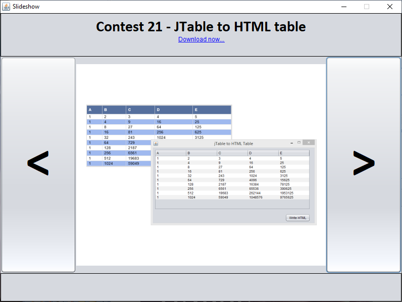 Java - JTable to HTML Table
