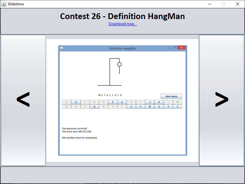 Java - Definition Hangman