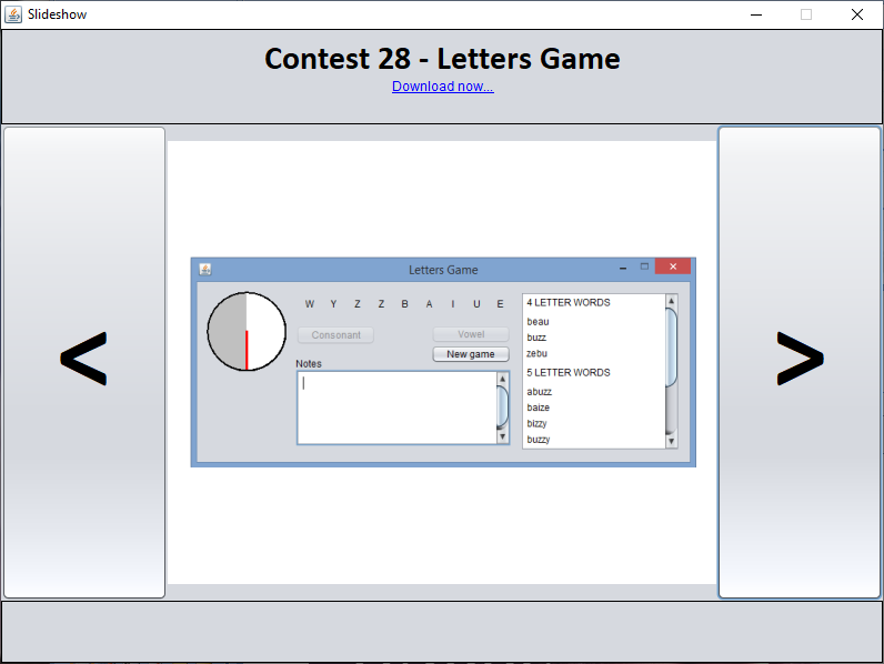 Java - Letters Game