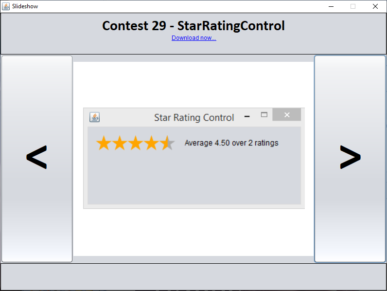 Java - Star Rating Control