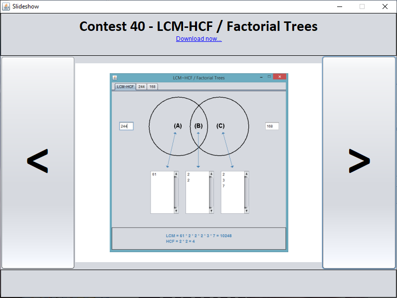 Java - LCM/HCF Factorial Trees