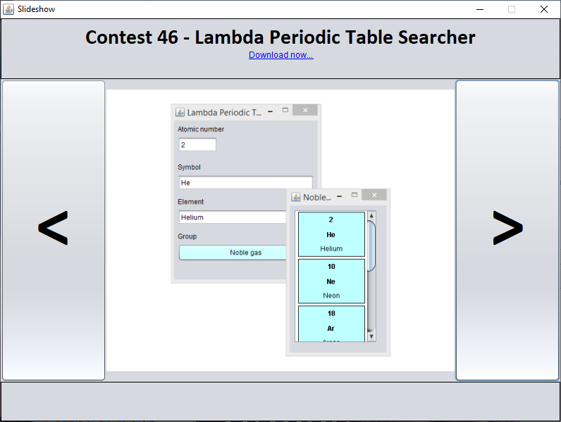 Java - Lambda Periodic Table Searcher