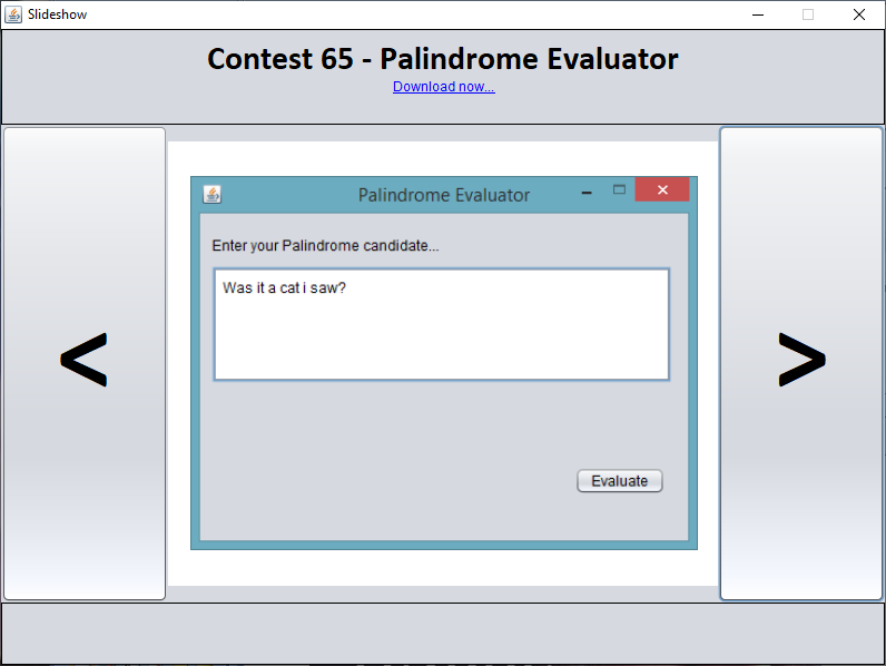 Java - Palindrome Evaluator