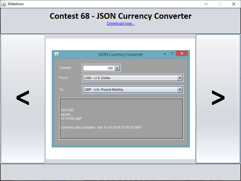 Java - Json Currency Converter