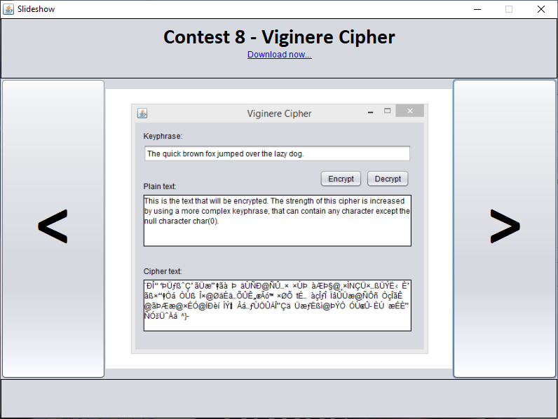 Java - Viginere Cipher