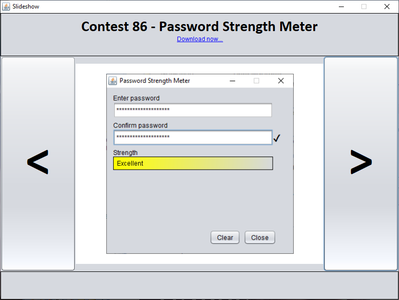 Java - Password Strength Meter