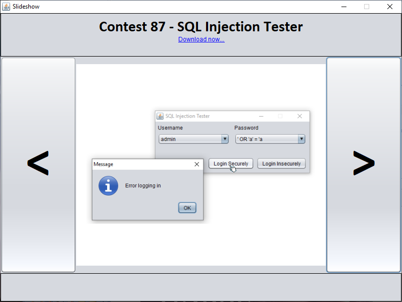 Java - SQL Injection Tester