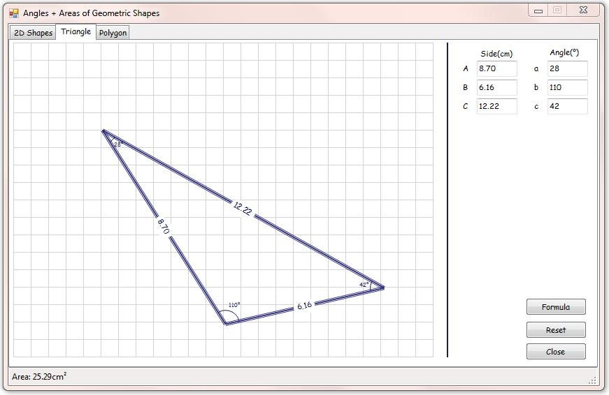 VB.Net - Geometric Shapes + Angles + Areas