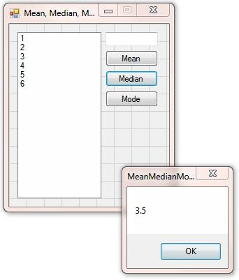 VB.Net - Mean, Median, + Mode calculator