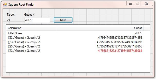 VB.Net - Square Root Finder