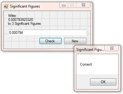 VB.Net - Significant Figures Quiz