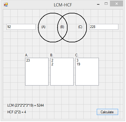 VB.Net - Lowest Common Multiple / Highest Common Factor