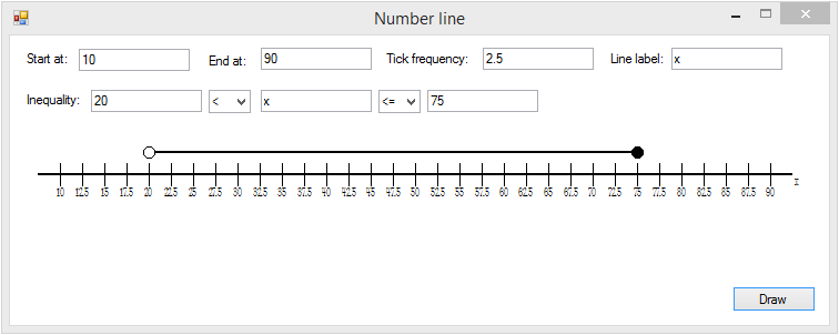 VB.Net - Dynamic Number Line