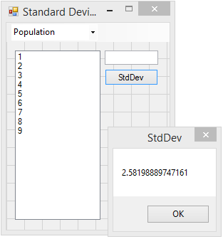 VB.Net - Standard Deviation calculator