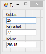 VB.Net - Temperature Converter