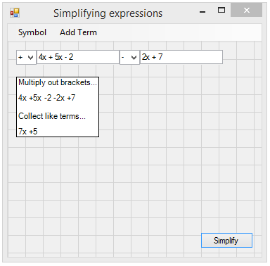 VB.Net - Simplifying Expressions