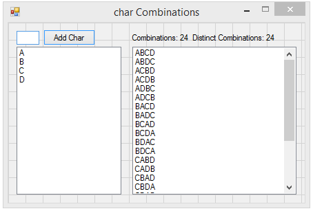 VB.Net - Char Combinations/Permutations