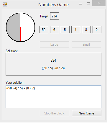 Countdown Numbers Game