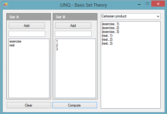 LINQ - Basic Set Theory