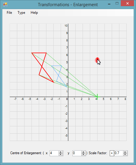 VB.Net - Transformations - Enlargement